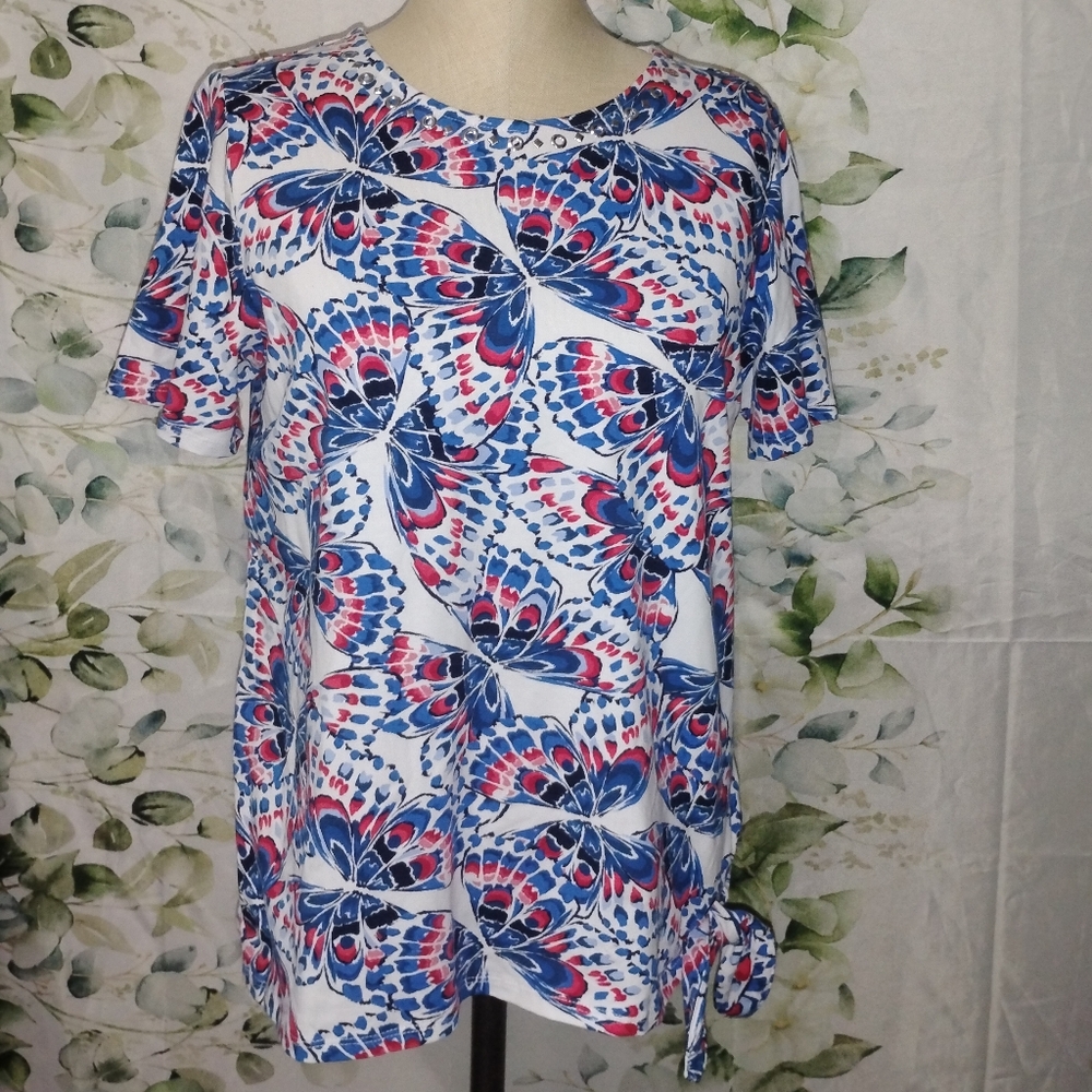 5For$12 Vibrant Butterfly Shirt